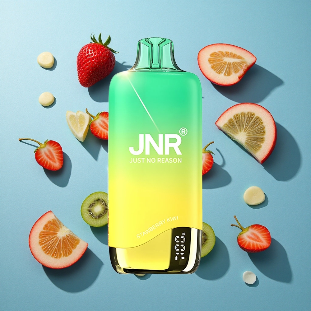 JNR Rainbow 10500 Puffs Einweg-Vape Erdbeer-Kiwi mit 18ml e-Liquid Tank und 600mAh Batterie