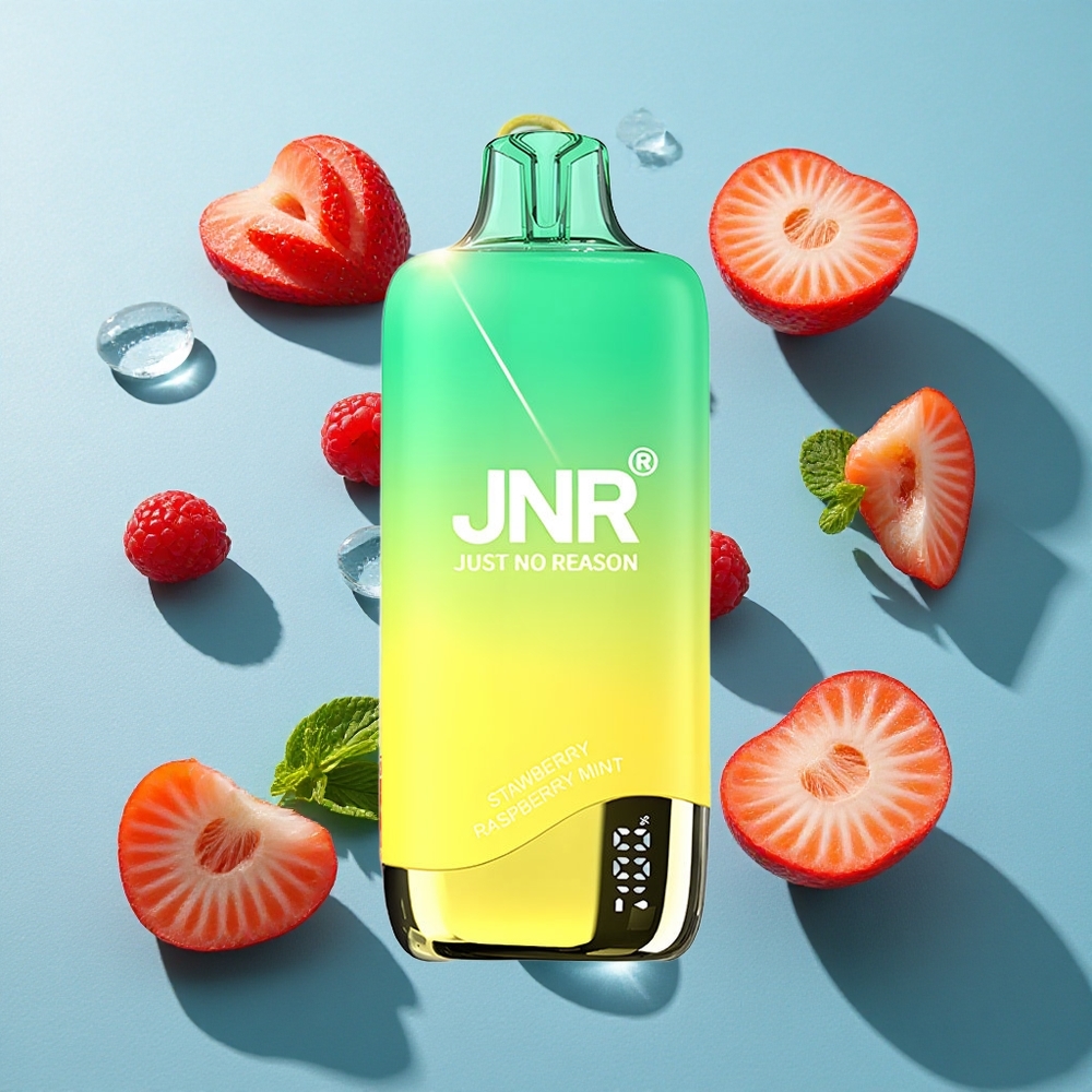 JNR Rainbow 10500 Puffs Einweg-Vape Erdbeere Himbeere Minze mit 18ml E-Liquid-Tank und 600mAh Akku