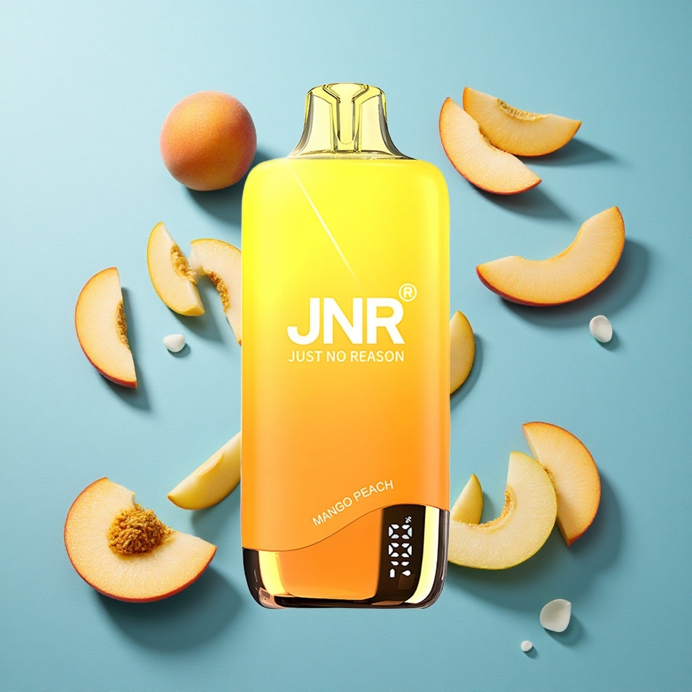 JNR Rainbow 10500 Puffs Wegwerf-Vape Mango Pfirsich mit 18ml Tank und 600mAh Akku