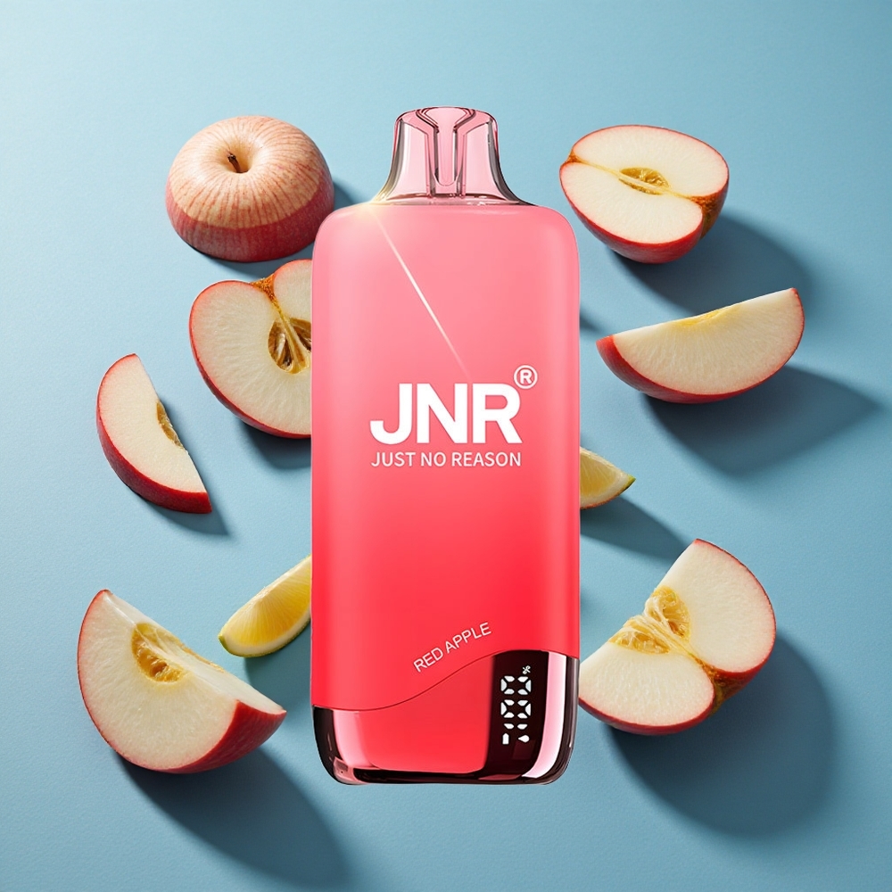 JNR Rainbow 10500 Puffs Wegwerf-Vape Roter Apfel mit 18ml Tank und 600mAh Akku