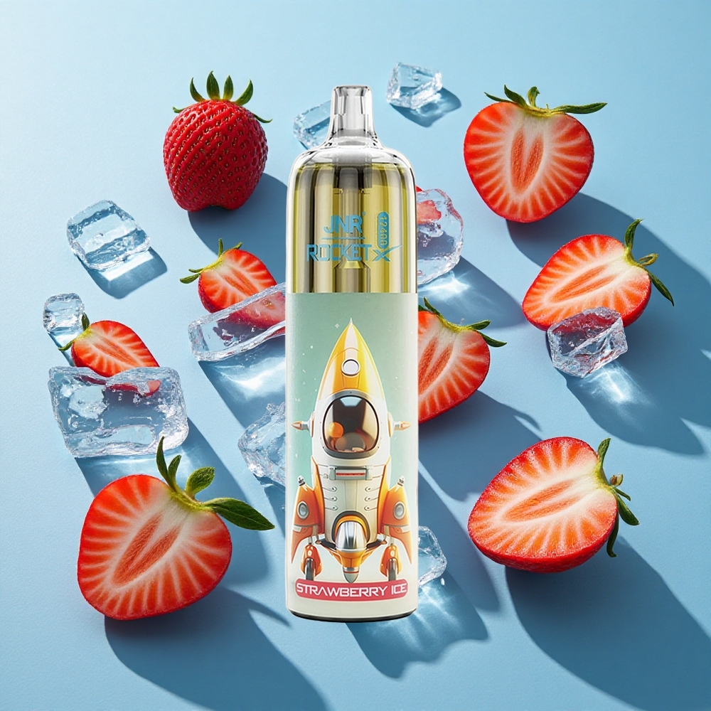 JNR Rocket-X 12400 Puffs Einweg-Vape Erdbeer-Eis mit 25ml E-Liquid und Typ-C Schnellladung