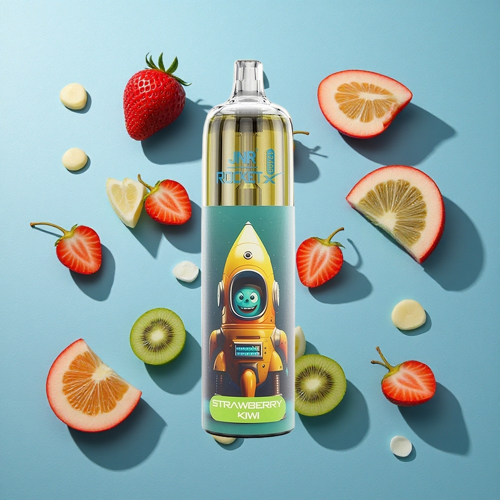 JNR Rocket-X 12400 Puffs Einweg-Vape Erdbeere-Kiwi mit 25ml E-Liquid und Typ-C Schnellladung