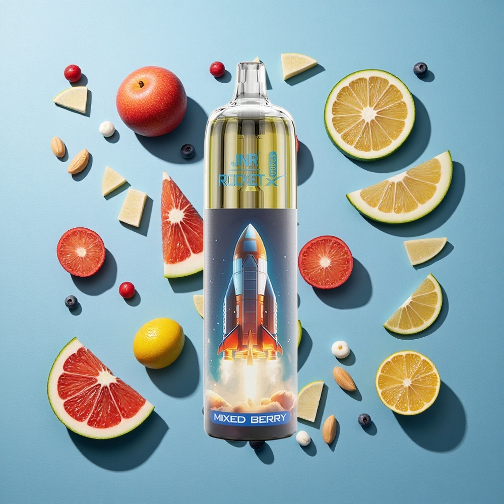 JNR Rocket-X 12400 Puffs Einweg-Vape Gemischte Beeren mit 25ml E-Liquid und Typ-C Schnellladung