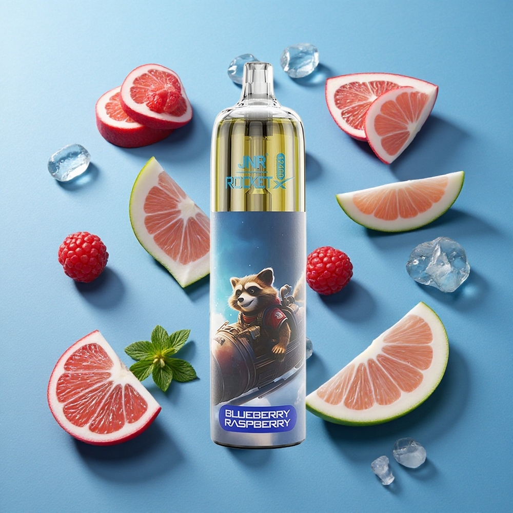JNR Rocket-X 12400 Puffs Einweg-Vape Heidelbeere Himbeere mit 25ml E-Liquid und Typ-C Schnellladung