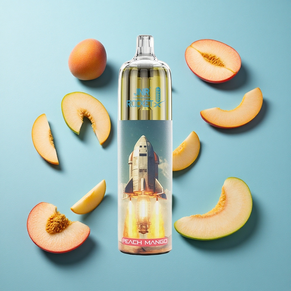JNR Rocket-X 12400 Puffs Einweg-Vape Pfirsich-Mango mit 850mAh Akku und 25ml E-Liquid