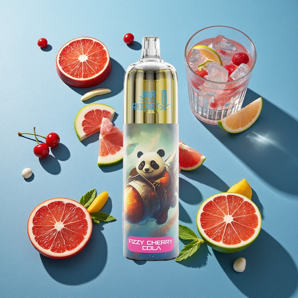 JNR Rocket-X 12400 Puffs Einweg-Vape Sprudelnde Kirsch-Cola mit 25ml E-Liquid und 850mAh Akku