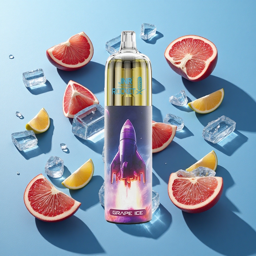 JNR Rocket-X 12400 Puffs Einweg-Vape Trauben-Eis mit 25ml E-Liquid und Typ-C Schnellladung
