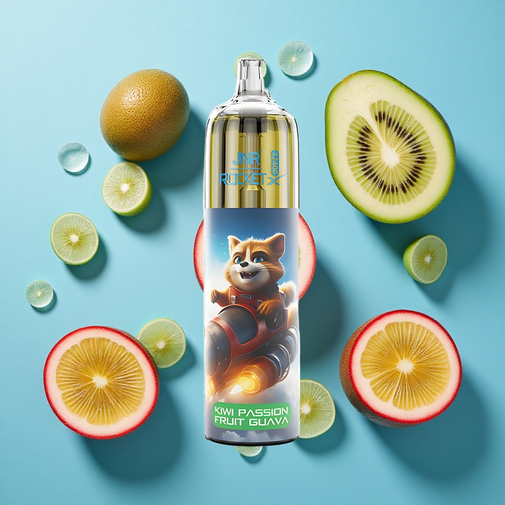 JNR Rocket-X 12400 Puffs RGB-Lichter Einweg-Vape Kiwi-Passion-Guave