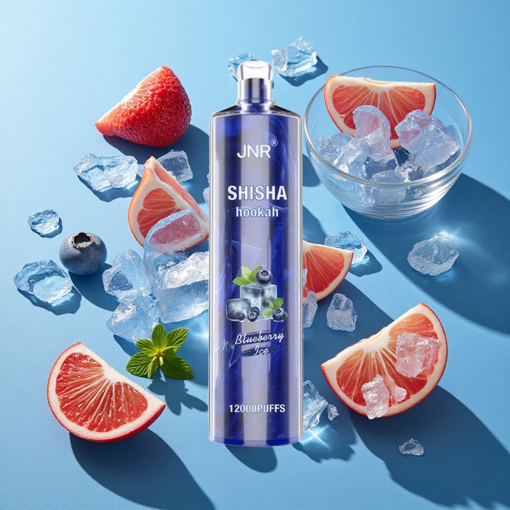JNR Shisha Hookah 12000 Puffs 750mAh 24ml Heidelbeer-Eis