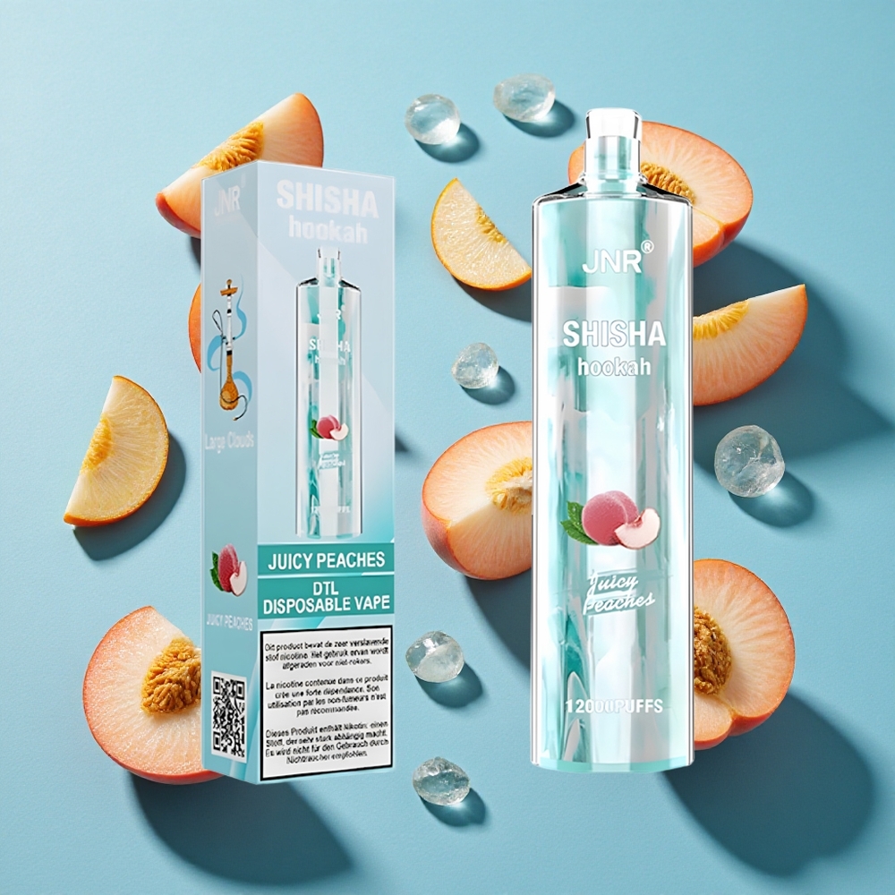 JNR Shisha Hookah 12000 Puffs 750mAh 24ml Saftige Pfirsiche