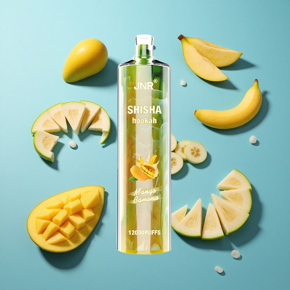 JNR Shisha Hookah 12000 Puffs 750mAh Typ-C Mango Banane