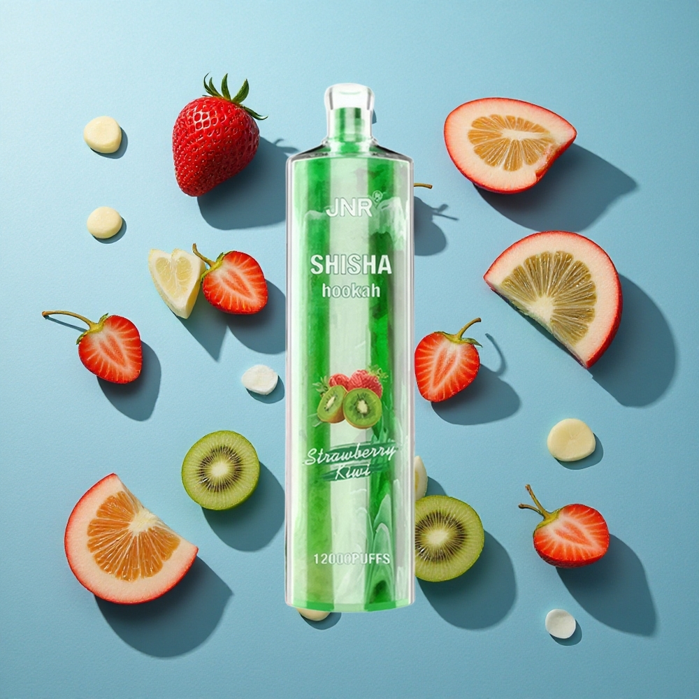 JNR Shisha Hookah 12000 Puffs Erdbeere Kiwi mit 750mAh Akku und 24ml Liquid