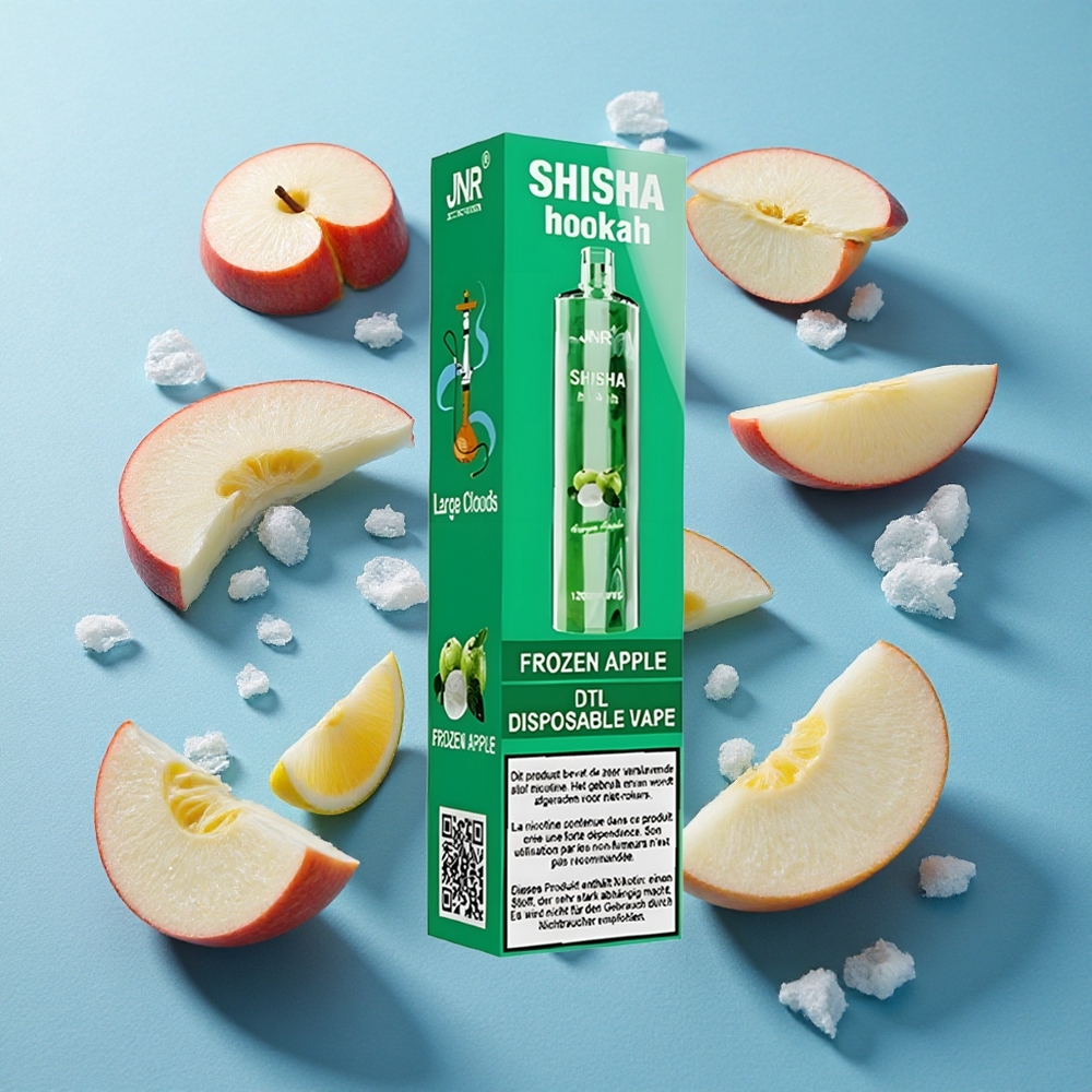 JNR Shisha Hookah 12000 Puffs Gefrorener Apfel mit 750mAh und 24ml
