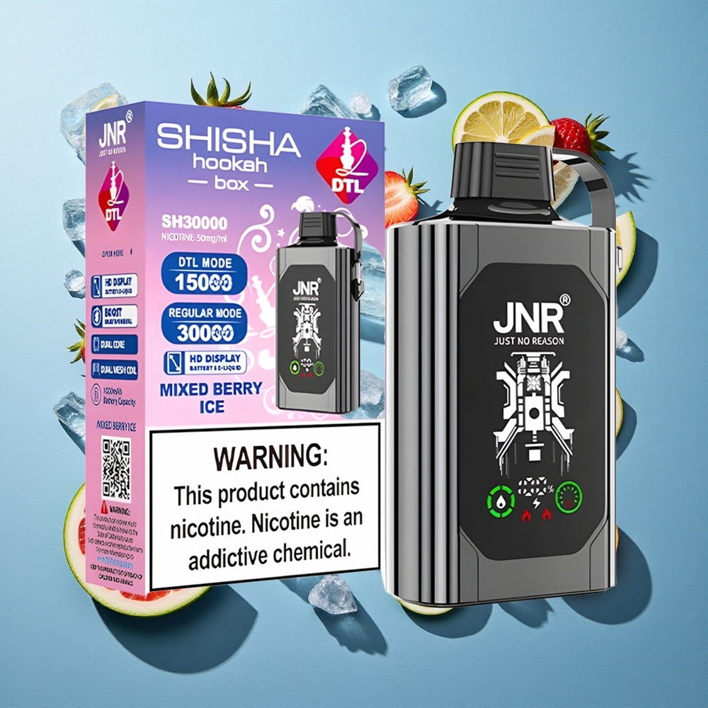 JNR Shisha Hookah Box 20500 Puffs HD Display 25ml Beerenmix Eis