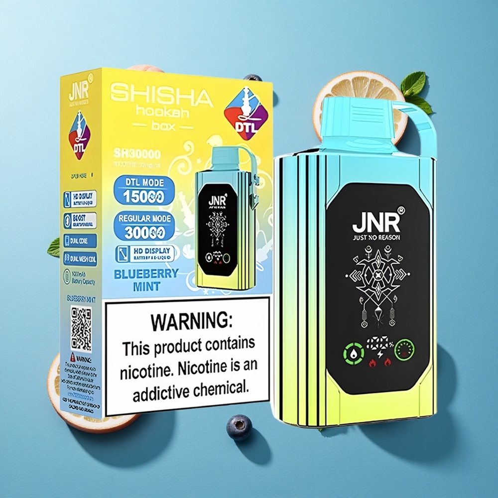 JNR Shisha Hookah Box 20500 Puffs HD Display 25ml Blaubeere Minze