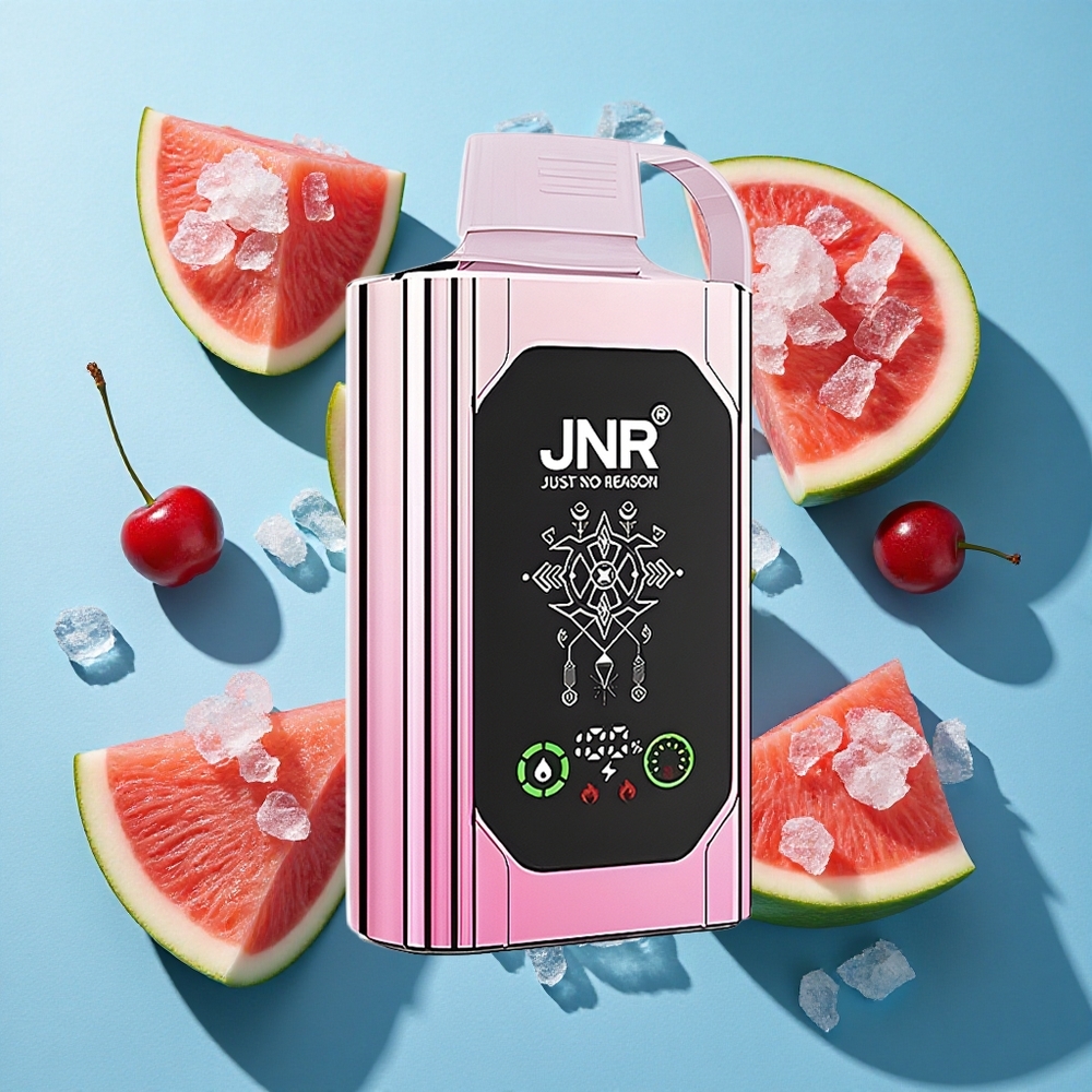 JNR Shisha Hookah Box 20500 Puffs HD Display Dual Mesh Coil Typ-C Schnellladung Kirsche Wassermelone Eis