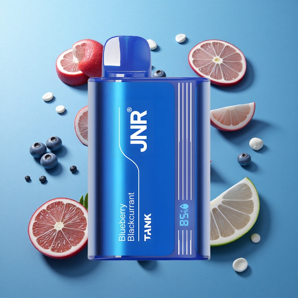 JNR Tank 10000 Puffs Wegwerf-Vape Blaubeere Schwarze Johannisbeere mit Dual Mesh Coil und Typ-C Schnellladung