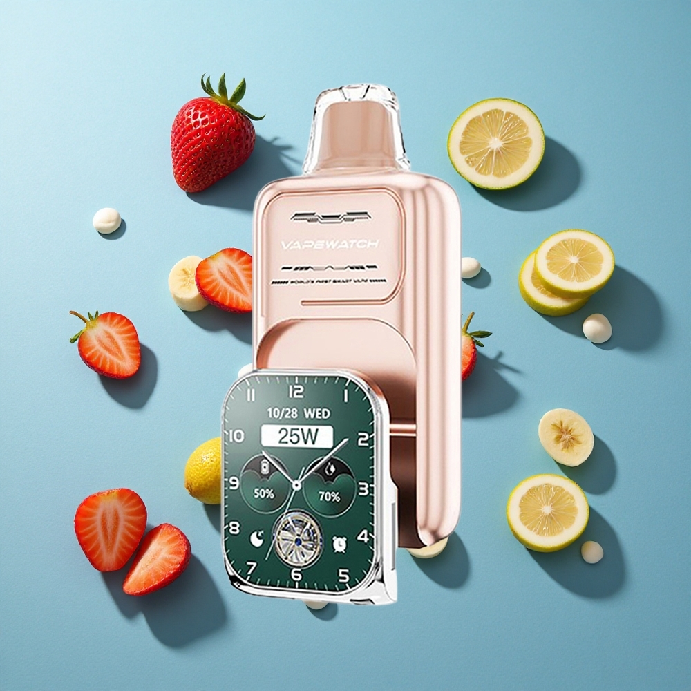 JNR Vape Watch 30000 Puffs Doppel-Mesh-Spule Erdbeer-Banane