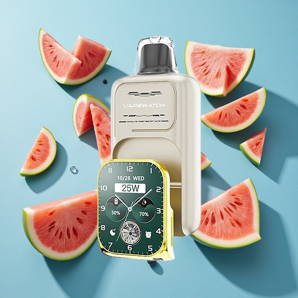 JNR Vape Watch 30000 Puffs Dual Mesh Coil Einweg-Vape Wassermelone-Eis