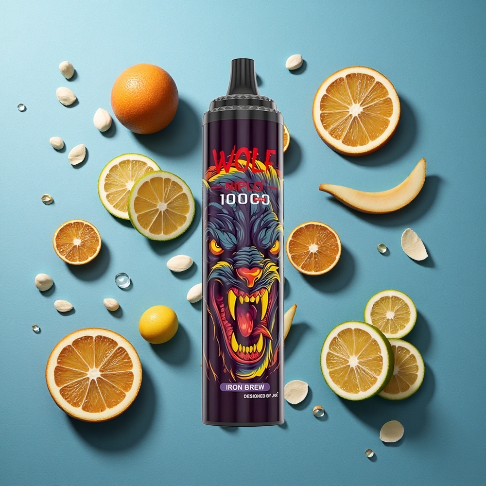 JNR Wolf Niplo 10000 Puffs Eisenbrau mit 20ml E-Liquid und Type-C Schnellladung