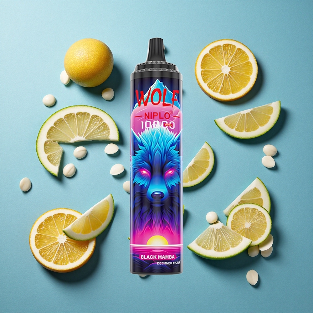 JNR Wolf Niplo 10000 Puffs Schwarze Mamba mit 20ml E-Liquid und Typ-C Schnellladung