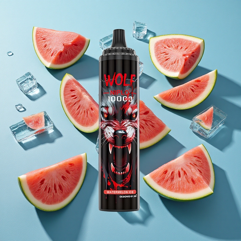 JNR Wolf Niplo 10000 Puffs Wassermelone Eis Typ-C Schnellladung 20ml