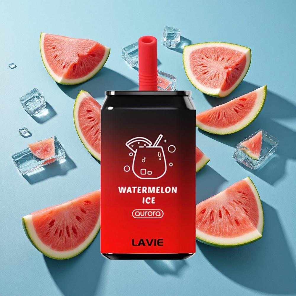 LAVIE Aurora 11000 Puffs Einweg-Vape Wassermelone Eis mit 22ML E-Liquid und Typ C Aufladbar