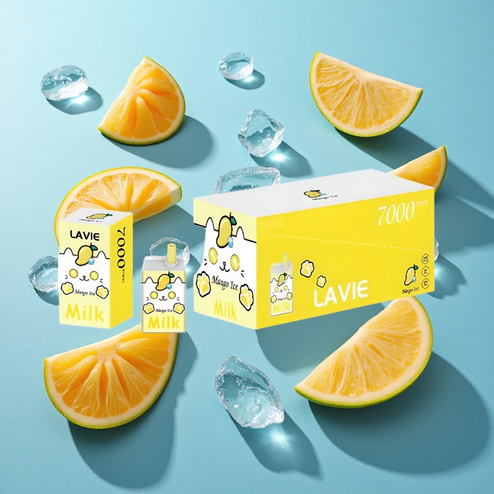 LAVIE Milch 7000 Puffs Mango Eis 16ML Typ C Wiederaufladbar