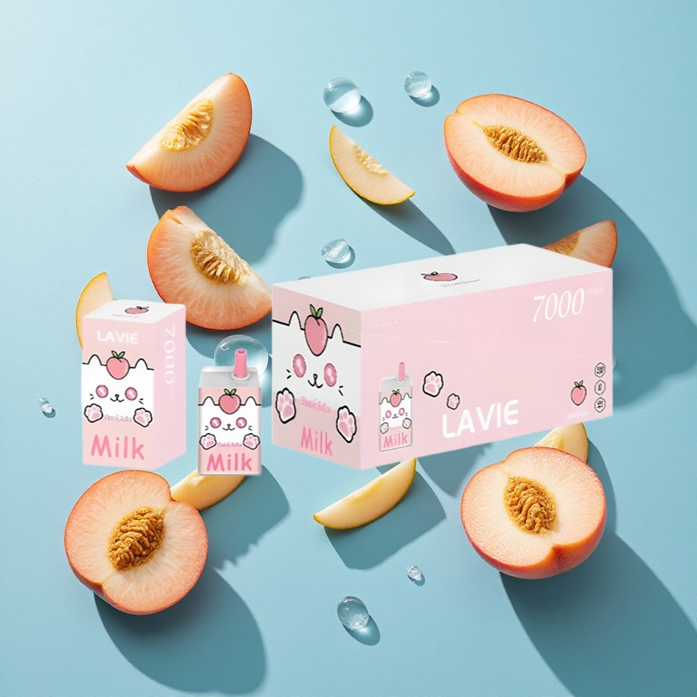 LAVIE Milch 7000 Puffs Pfirsichsaft Typ C Wiederaufladbar