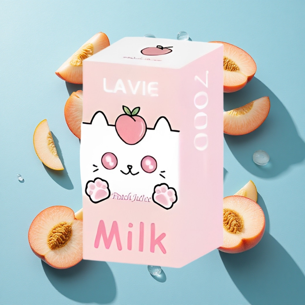 LAVIE Milch 7000 Puffs Pfirsichsaft Typ C Wiederaufladbar