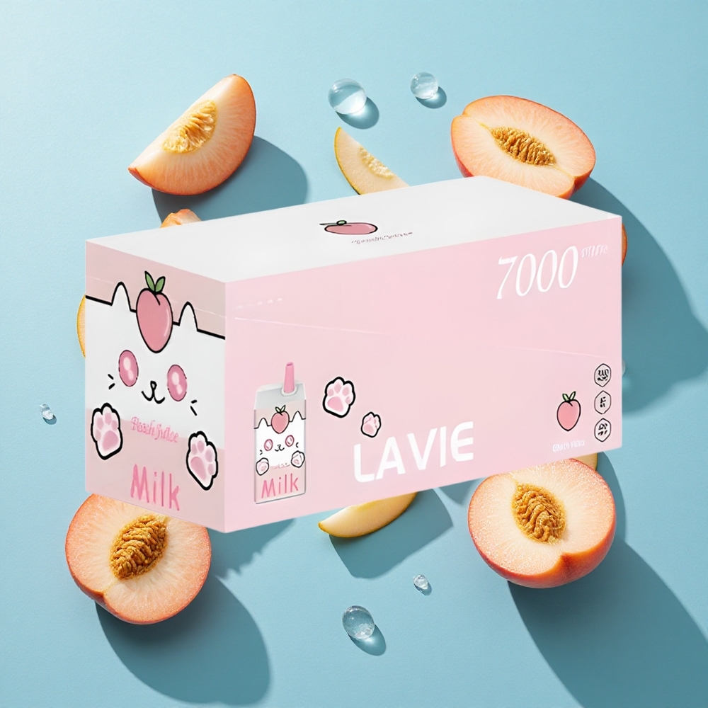 LAVIE Milch 7000 Puffs Pfirsichsaft Typ C Wiederaufladbar