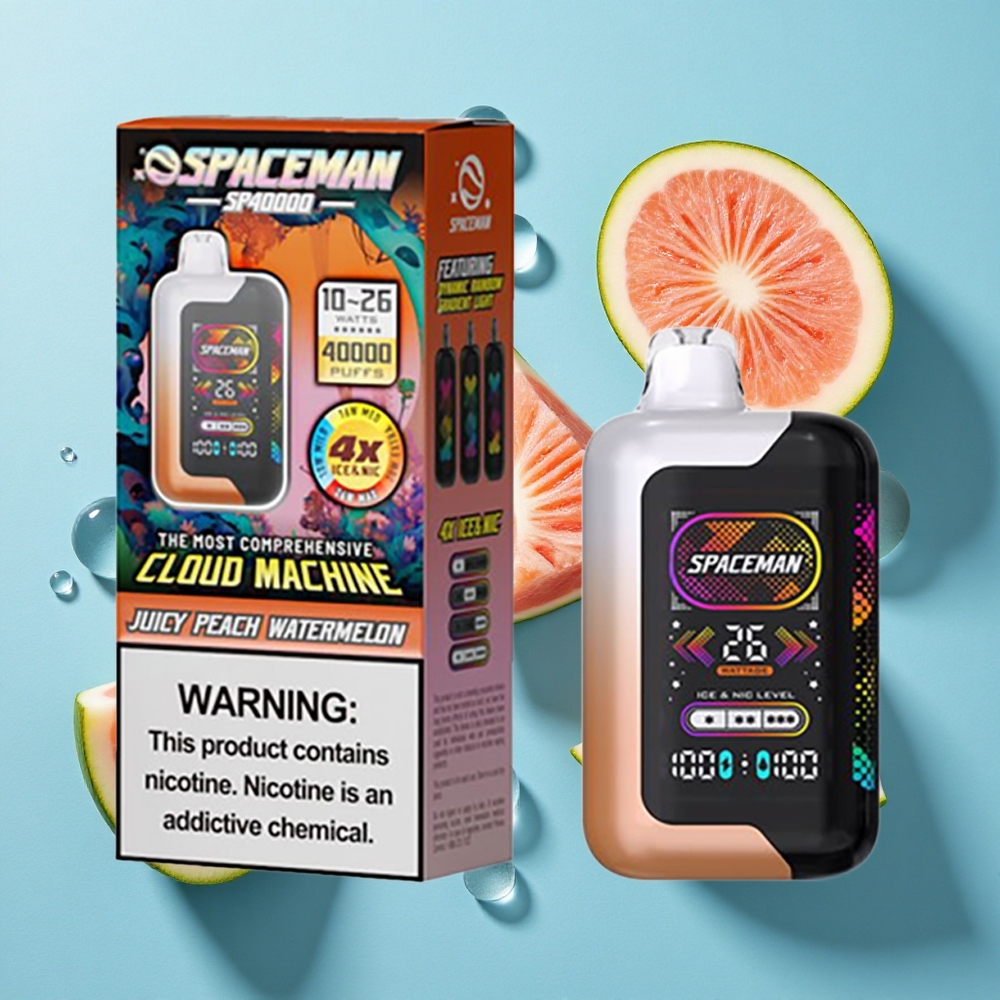 SMOK SPACEMAN SP40000 40000 Puffs saftiger Pfirsich Wassermelone