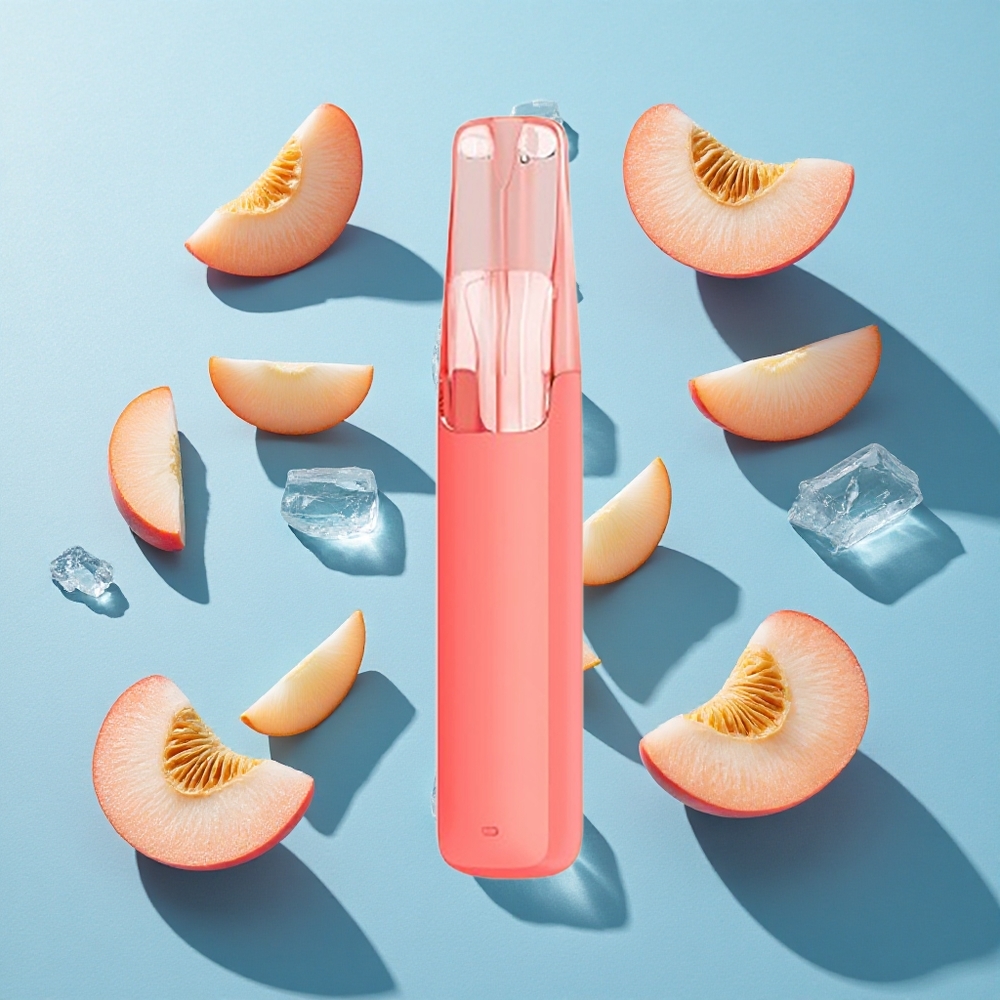 Snowplus Dash 4000 Puffs Einweg-Gerät Pfirsich Eis mit Keramik-Atomizer und 7,5 ml E-Liquid