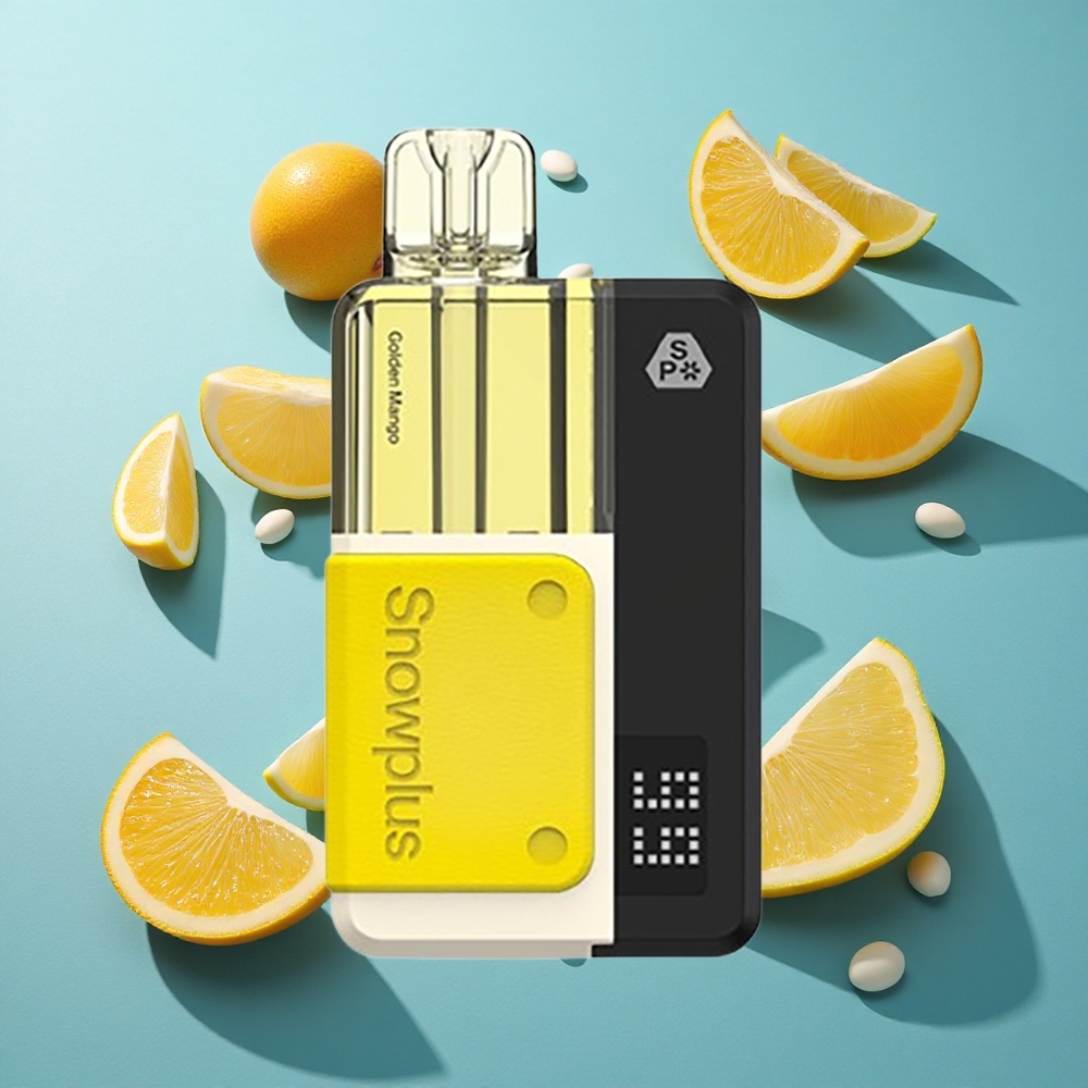 Snowplus Swift 5000 Puffs Prefilled Pod Kit Goldene Mango mit Dual Mesh und 1000 mAh