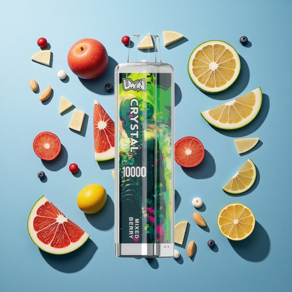 Uwin Crystal 10000 Puffs Einweg-Vape Gemischte Beere mit 18ml E-Liquid und RGB-Lichtern