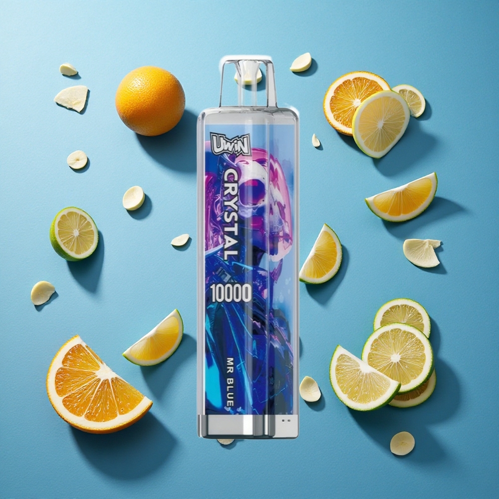 Uwin Crystal 10000 Puffs Einweg-Vape Herr Blau mit RGB-Lichtern und 18ml E-Liquid