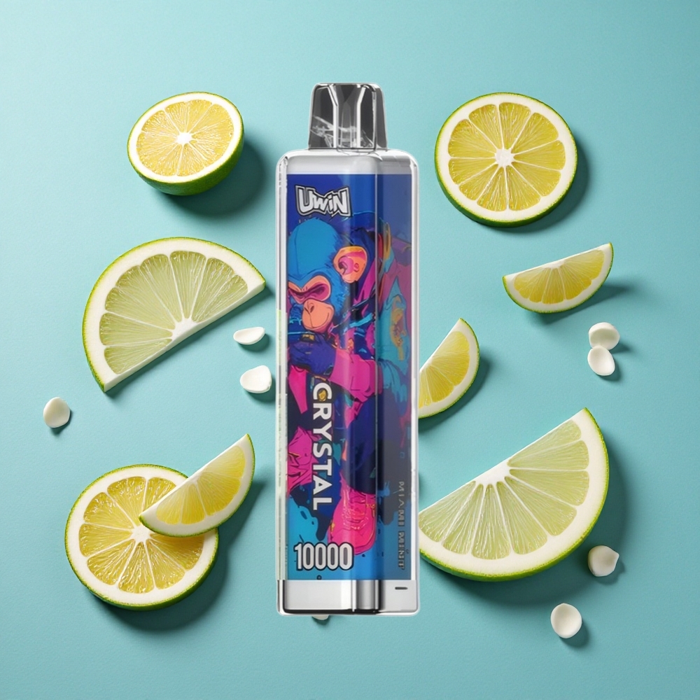 Uwin Crystal 10000 Puffs Miami Minze mit RGB-Lichtern und 18ml E-Liquid