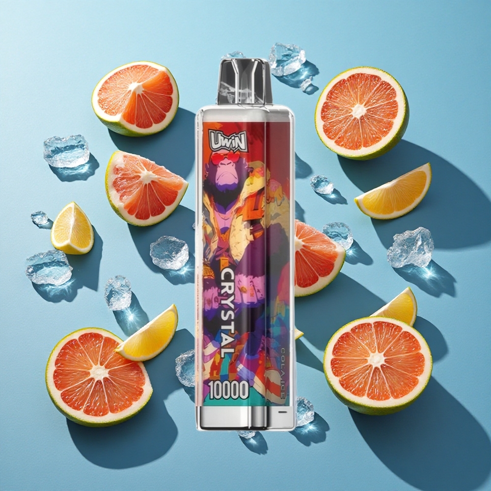 Uwin Crystal 10000 Puffs Wegwerf-Vape Cola-Eis mit RGB-Lichtern und 18ml E-Liquid-Kapazität