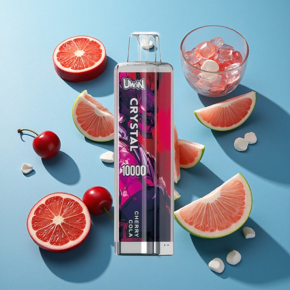 Uwin Crystal 10000 Puffs Wiederaufladbar Einweg-Vape Kirsch-Cola mit RGB-Licht