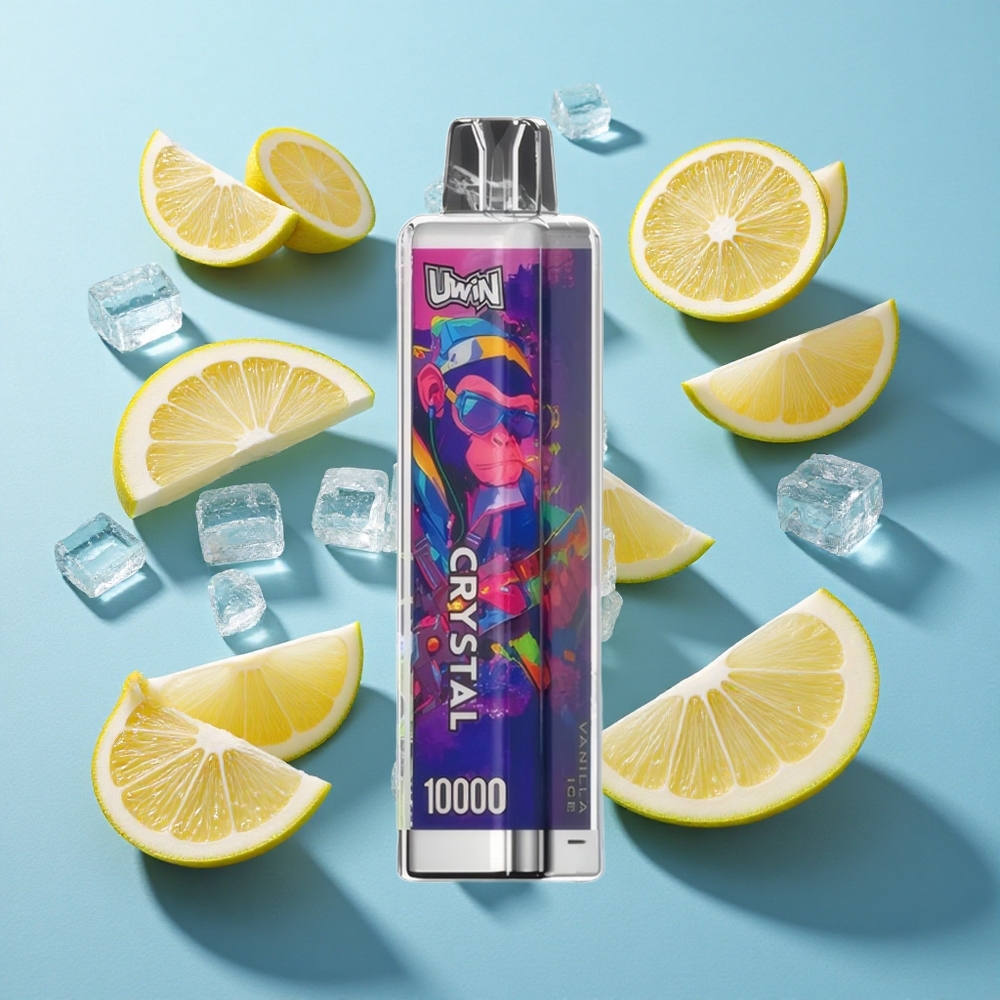 Uwin Crystal 10000 Puffs Wiederaufladbar Vanille-Eis RGB