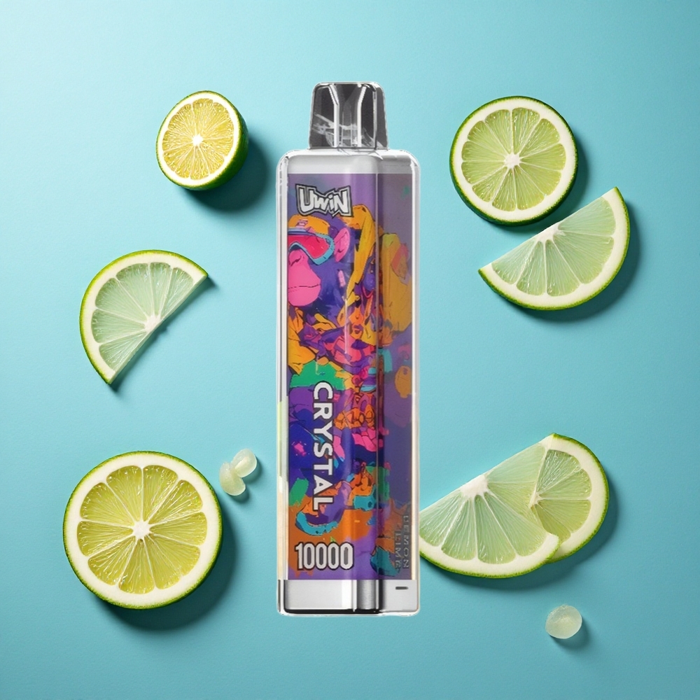 Uwin Crystal 10000 Puffs Zitrone Limette RGB-Licht 18ml