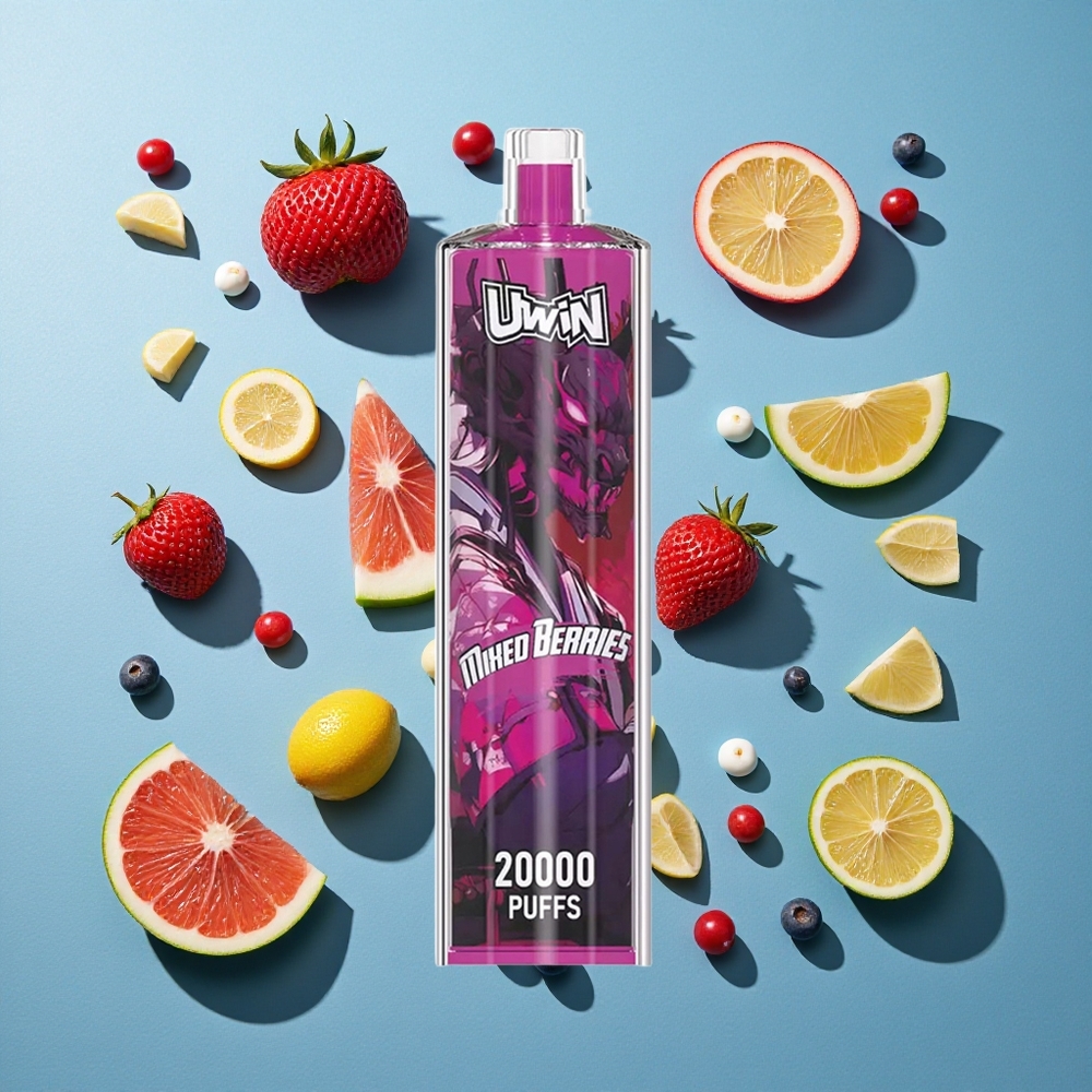 Uwin Shisha Hookah Crystal 20000 Puffs Beerenmix wiederaufladbar Typ-C