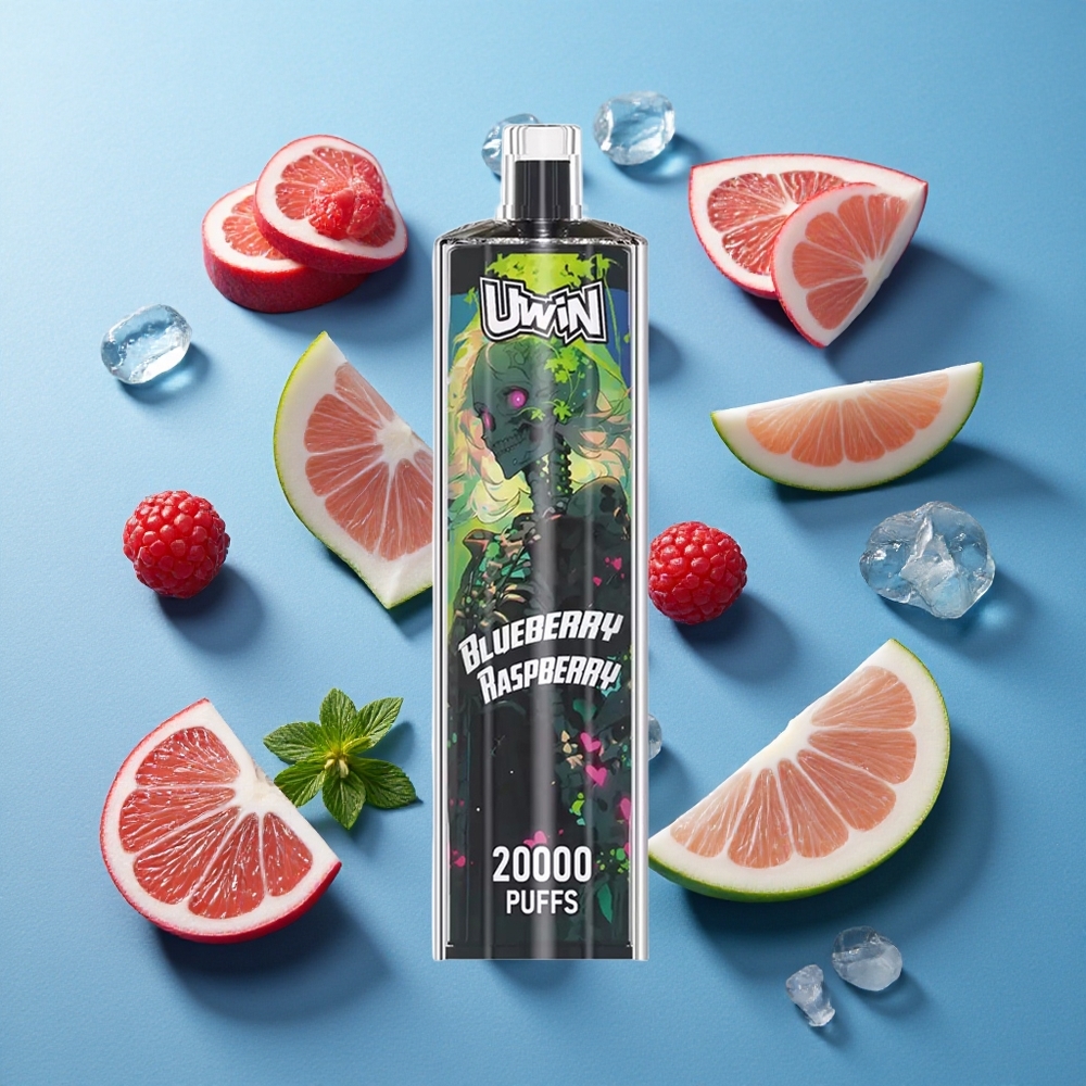 Uwin Shisha Hookah Crystal 20000 Puffs Blaubeere Himbeere mit 22ml Kapazität und Mesh-Coil