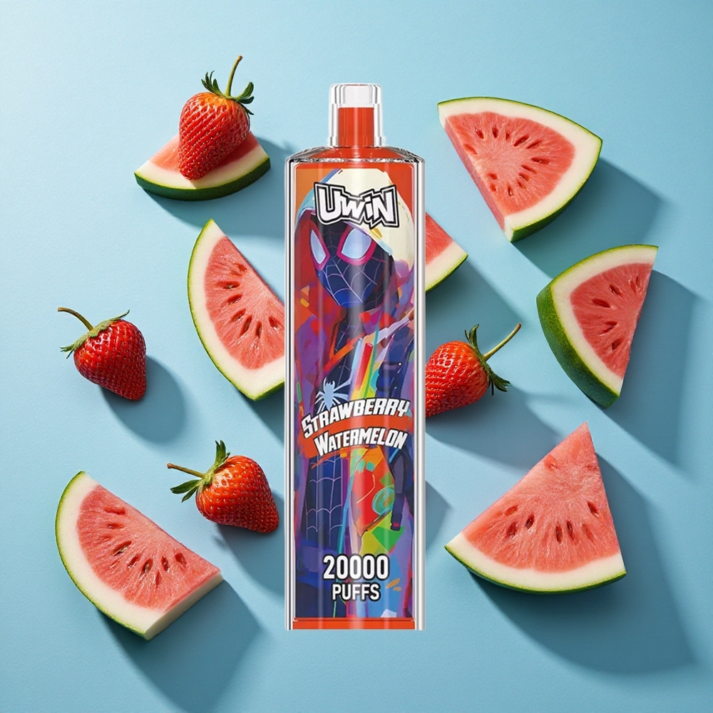 Uwin Shisha Hookah Crystal 20000 Puffs Erdbeer-Wassermelone 22ml Mesh Coil