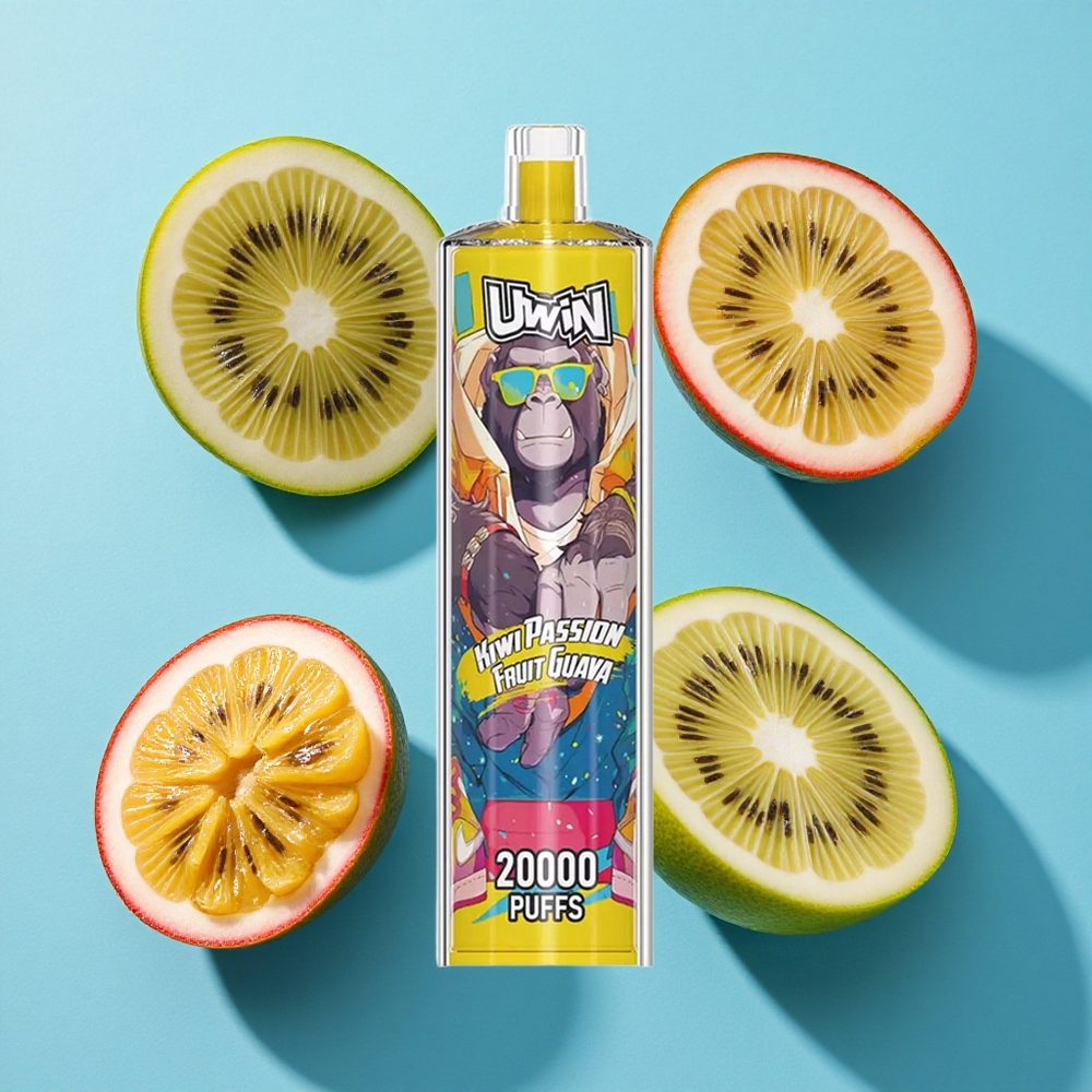 Uwin Shisha Hookah Crystal 20000 Puffs Kiwi Passionsfrucht Guave 22ml Mesh Coil