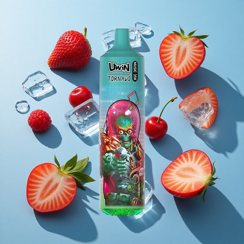 Uwin Tornado 35K Erdbeere Himbeere Kirsche Eis mit 35000 Puffs und 600mAh Akku