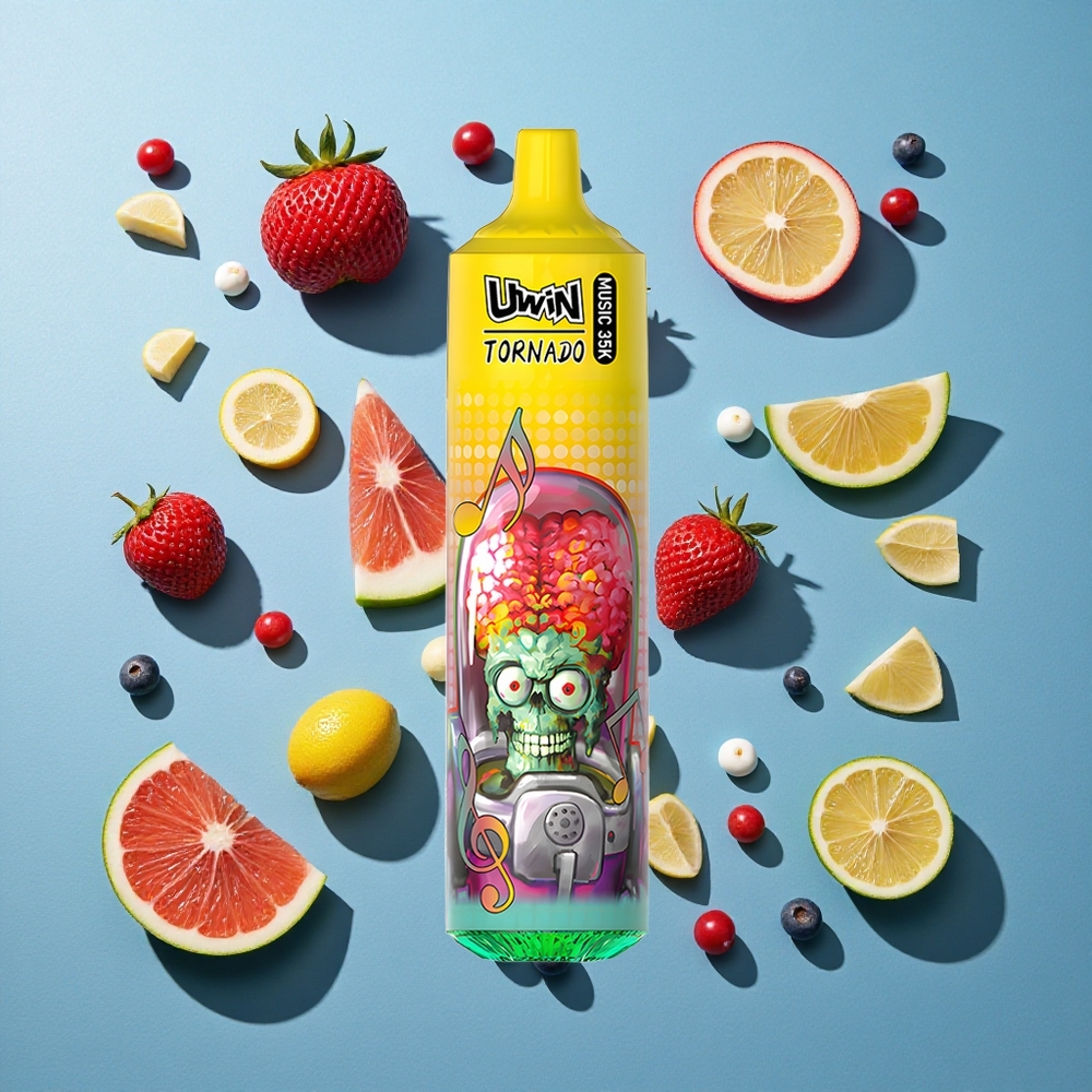 Uwin Tornado 35K Musik Wegwerf-Vape Beerenmix mit 35000 Puffs und Typ-C-Ladung