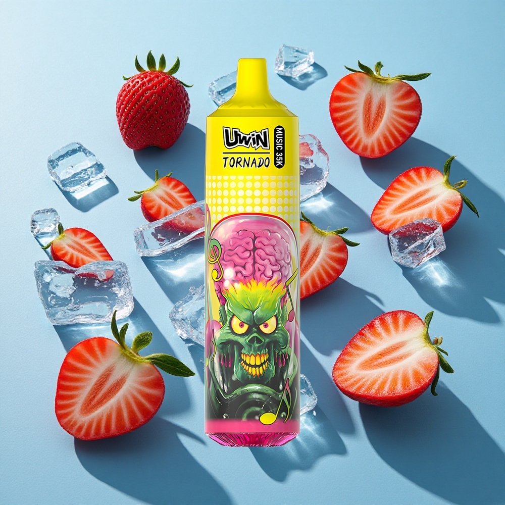 Uwin Tornado 35K Wiederaufladbar Erdbeere-Eis