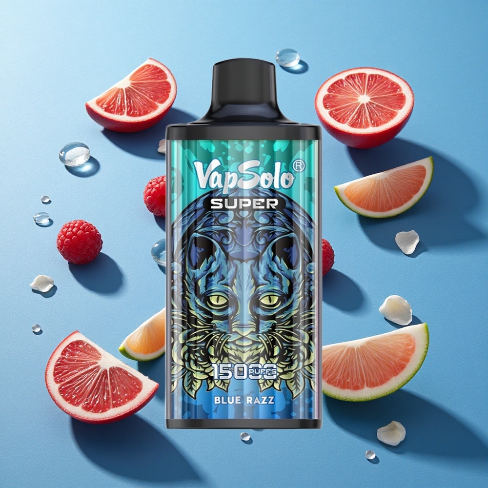 Vapsolo Super 15000 Puffs 40ml Blaue Himbeere Einweg-Vape