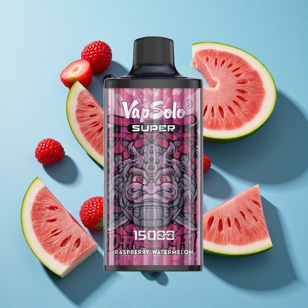 Vapsolo Super 15000 Puffs 40ml Himbeere Wassermelone Typ-C 850mah Mesh Coil